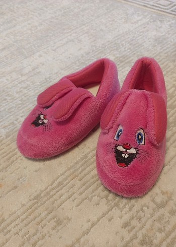 Kızlar için Pembe Kürklü Sıcak Ev Terliği - Görsel 2