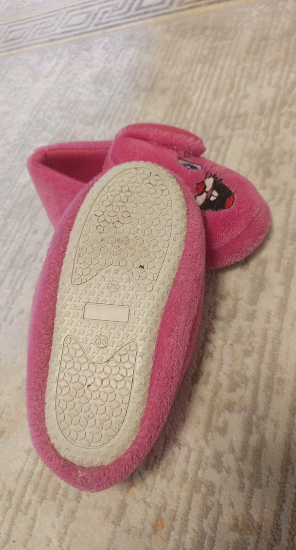 Kızlar için Pembe Kürklü Sıcak Ev Terliği - Görsel 3