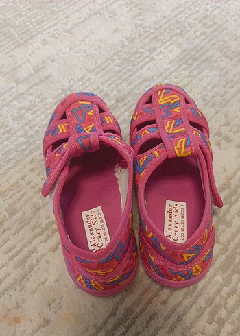 Kız Çocuk Renkli Velcro Bantlı Sandalet - Görsel 4