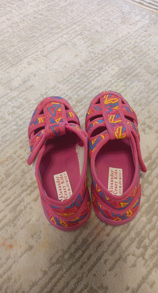 Kız Çocuk Renkli Velcro Bantlı Sandalet - Görsel 4