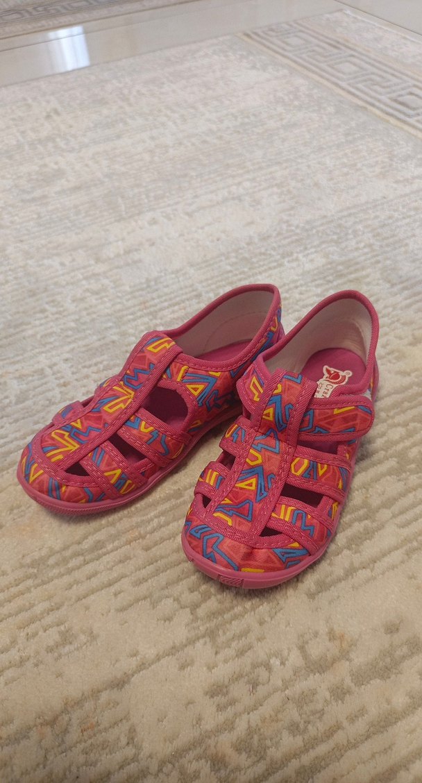 Kız Çocuk Renkli Velcro Bantlı Sandalet - Görsel 2