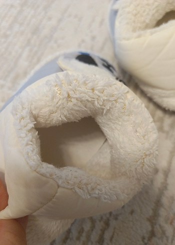 Gri Erkek Çocuk Peluş Ev Terliği - Görsel 4