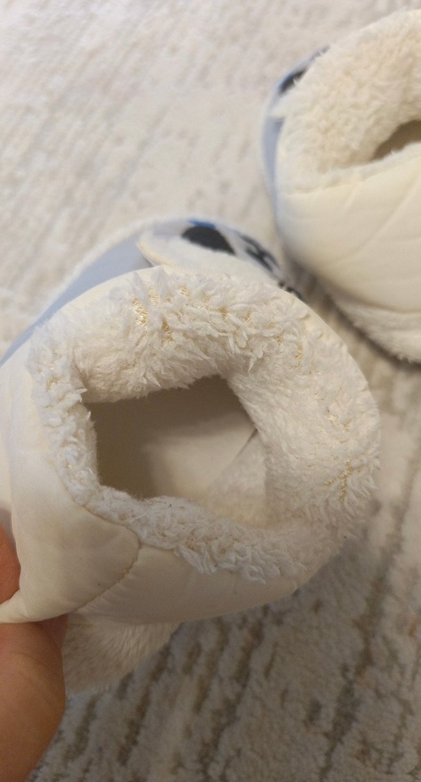 Gri Erkek Çocuk Peluş Ev Terliği - Görsel 4