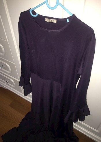 Mor Uzun Kollu Uzun Elbise - Görsel 2