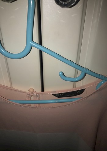 Pembe Şeffaf Uzun Kollu Kadın Bluz - Görsel 2