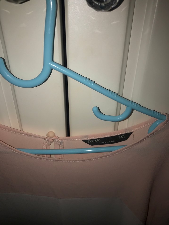 Pembe Şeffaf Uzun Kollu Kadın Bluz - Görsel 2