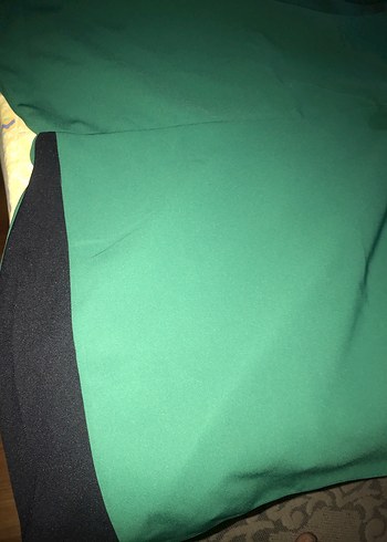 Drapeli Yeşil Kadın Kumaş İkili takım - Görsel 2