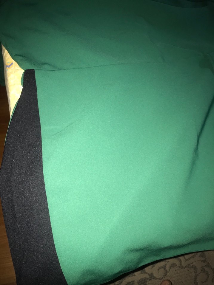 Drapeli Yeşil Kadın Kumaş İkili takım - Görsel 2