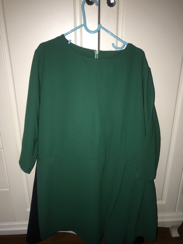 Drapeli Yeşil Kadın Kumaş İkili takım - Görsel 3