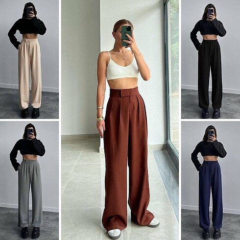 Zara Etiketli Cırtlı Palazzo Pantolon
