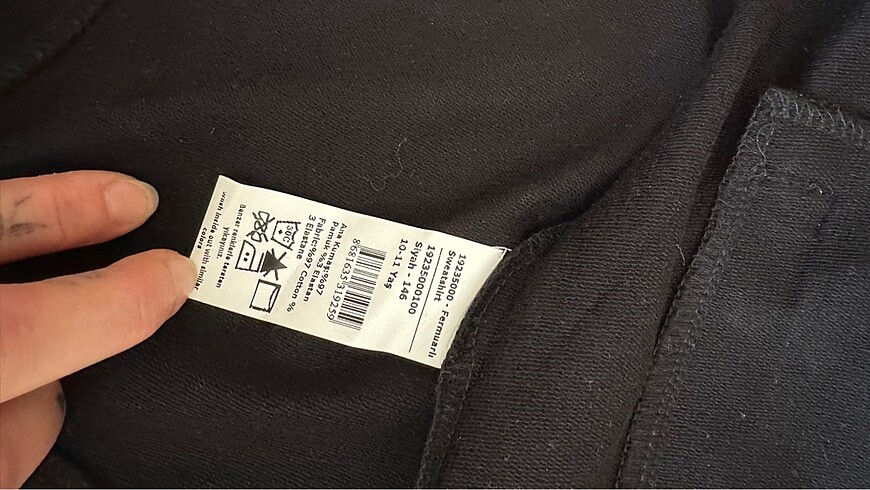 10 Yaş Beden siyah Renk Fermuarlı kapüşonlu Sweat shirt