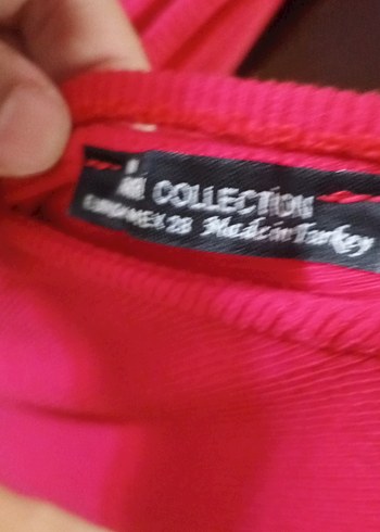 Kırmızı V Yaka Dar Kesim Midi Elbise - Görsel 3