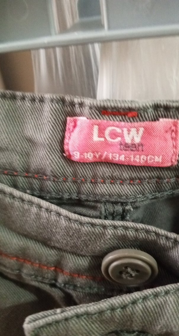 Nakışlı Gri Kız Kot Etek - Görsel 2