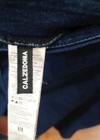 Kemerli Kadın Mavi Midi Boy Rahat Kesim Kot Pantolon - Görsel 2