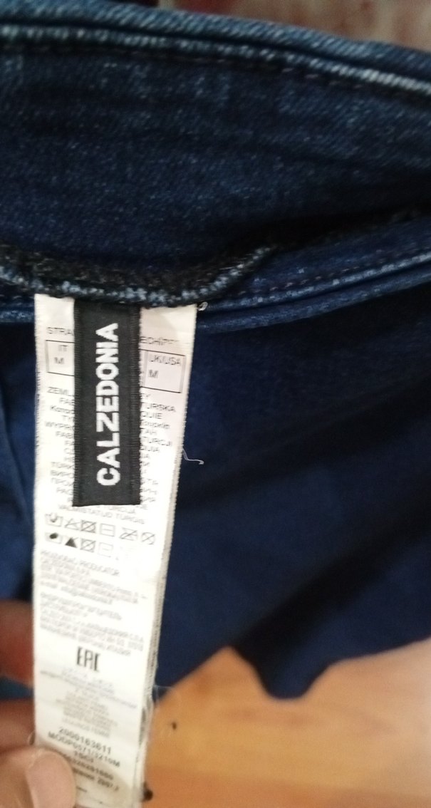 Kemerli Kadın Mavi Midi Boy Rahat Kesim Kot Pantolon - Görsel 2