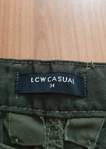 Erkek Kemerli Haki Midi Şort - Görsel 3