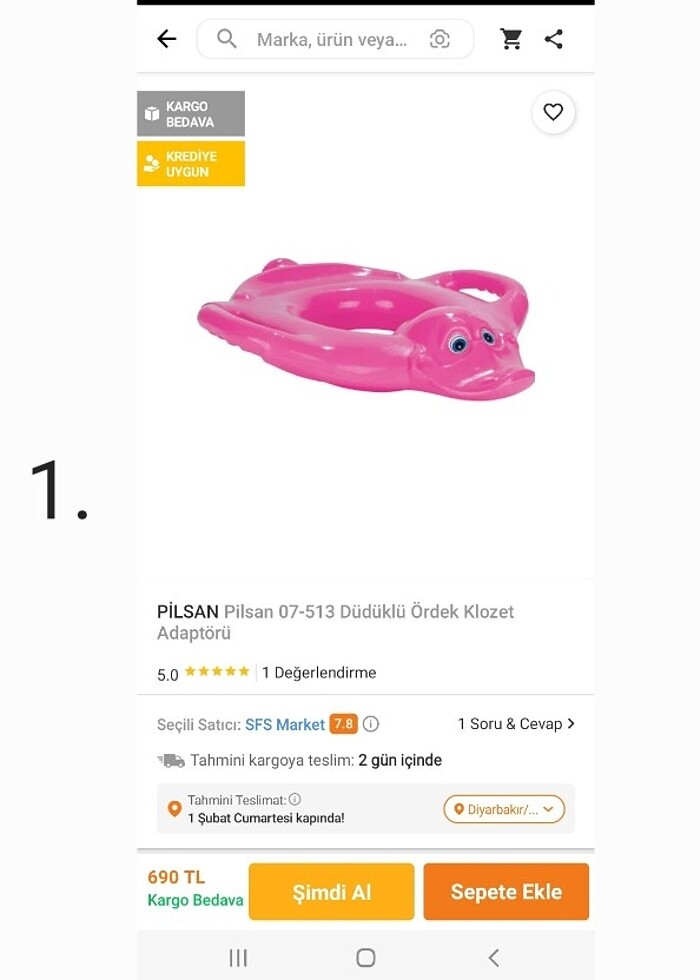 Ördek şeklinde klozet adaptörü - Görsel 2