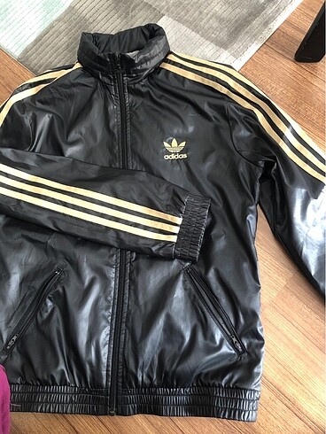 Adidas orjınal 38 beden ince ceket gizli fermuarlı şapkalı