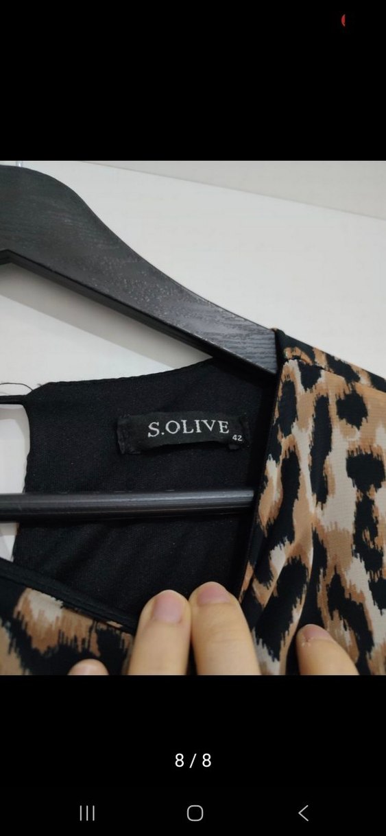 Leopar Desenli Kemerli Uzun Elbise - Görsel 4