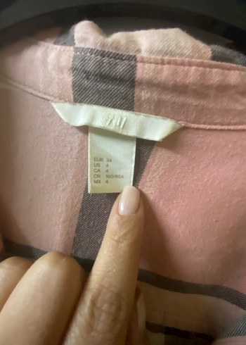 H&M Düğmeli Pembe KadınGömlek