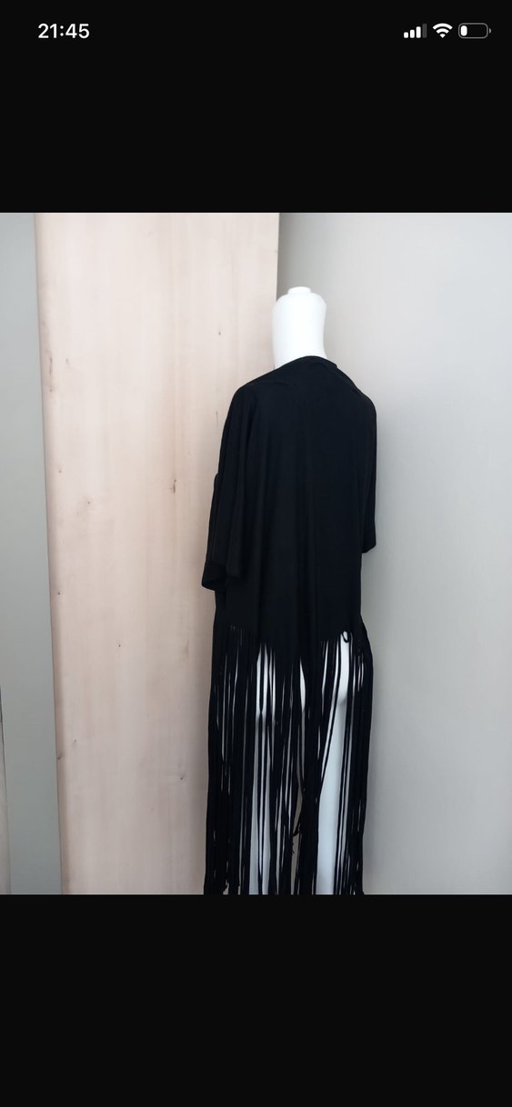 Siyah Püsküllü Kadın pareo - Görsel 3