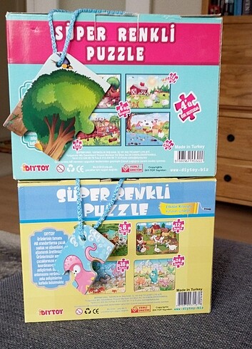 Diğer 2 paket 8 puzzle çiftlik ve Hayvan puzzle