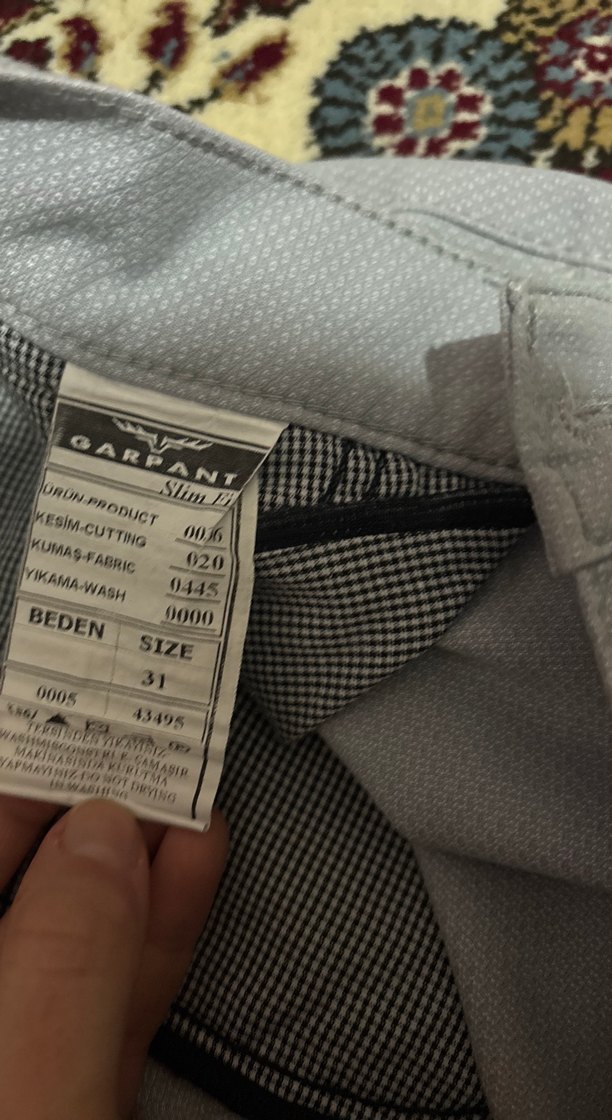 Açık Gri Slim Fit Pantolon — görsel 3/3