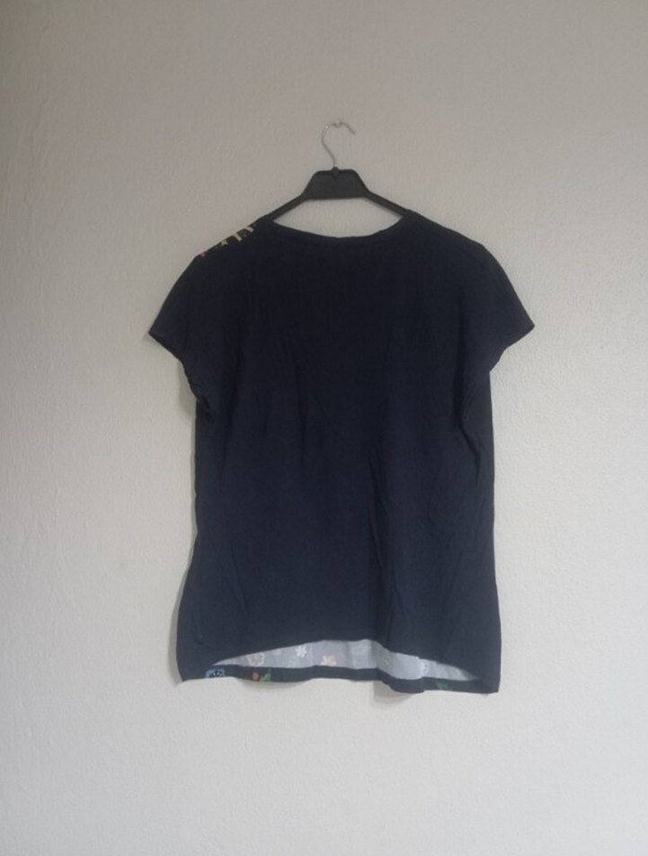 Bohem Tarz Kısa Kollu Desenli Tişört - Görsel 5