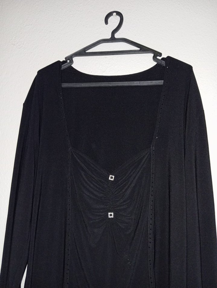 Siyah Uzun Kollu Gotik Bluz - Görsel 3