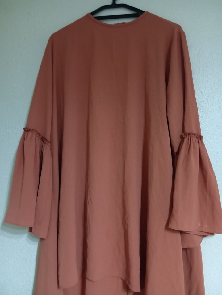 Drapeli Uzun Kollu Kadın Tunik - Görsel 2