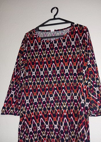 Renkli Bohem Desenli Bluz - Görsel 2