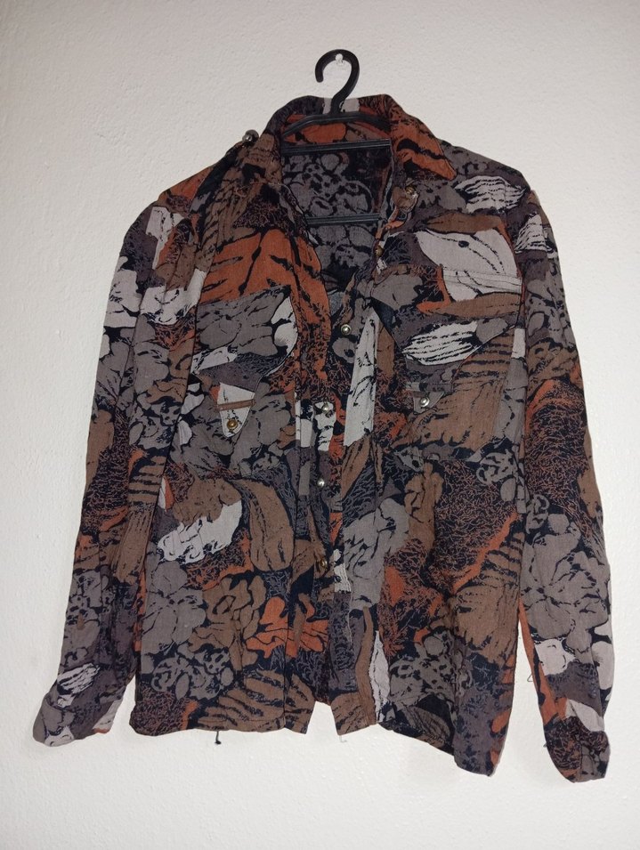 Kahverengi Kamuflaj Desenli Gömlek - Görsel 2