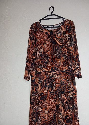 Desenli Uzun Bohem  Elbise - Görsel 2