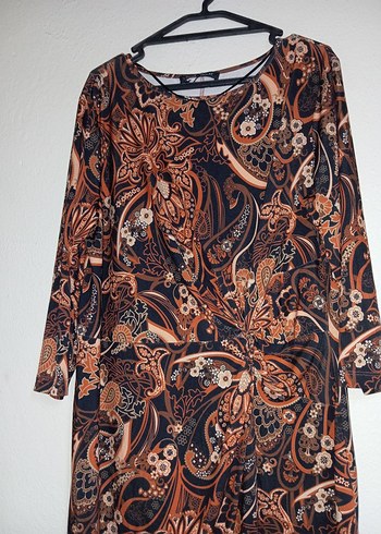 Desenli Uzun Bohem  Elbise - Görsel 3