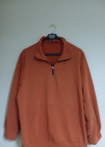 Kadın Kahverengi Yarım Fermuarlı Sweatshirt - Görsel 2