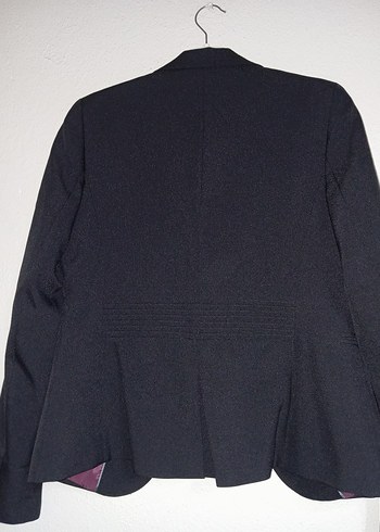 Düğmeli Siyah Kadın Blazer Ceket - Görsel 5