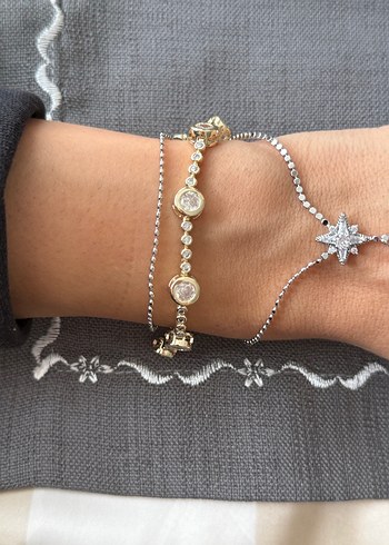 Minimalist Yıldız Detaylı gümüş renk şahmeran - Görsel 3