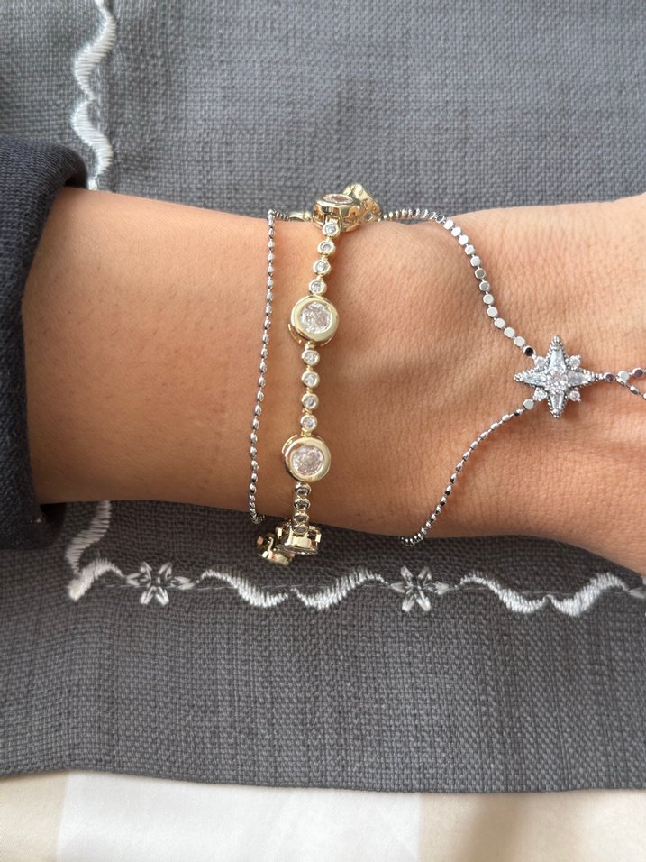 Minimalist Yıldız Detaylı gümüş renk şahmeran - Görsel 3