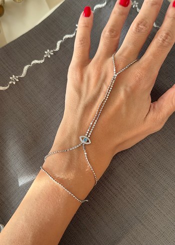 Turkuaz Taş Detaylı pul ezme zincir şahmeran - Görsel 3