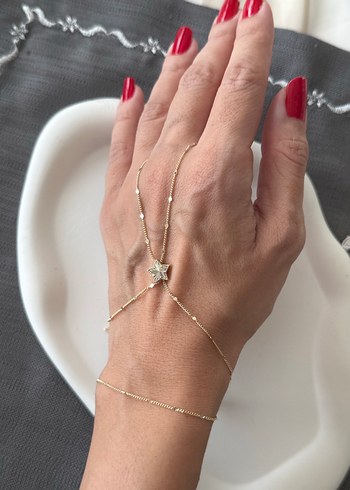 Pul zincir pırıltılı yıldız gold renk şahmeran - Görsel 2