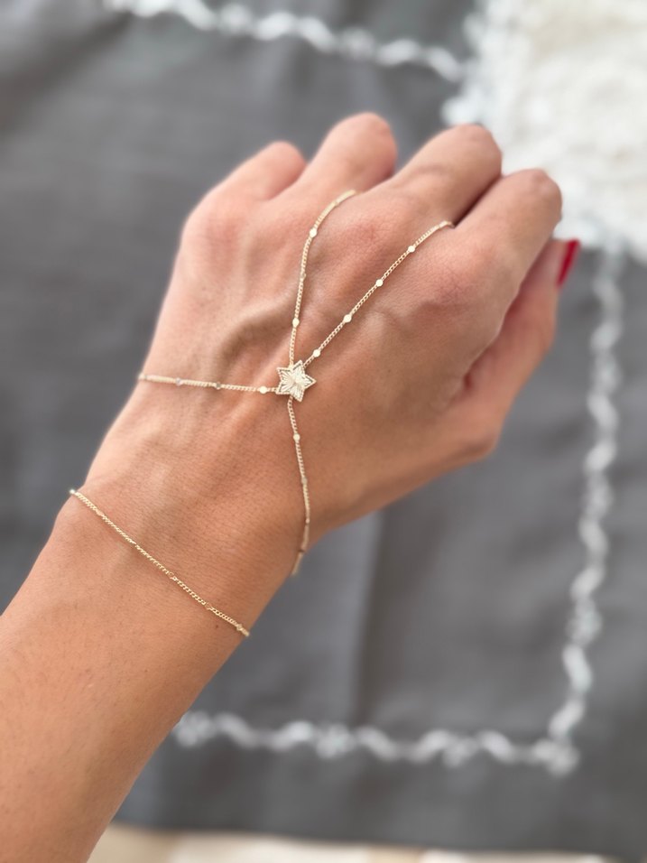 Pul zincir pırıltılı yıldız gold renk şahmeran - Görsel 4