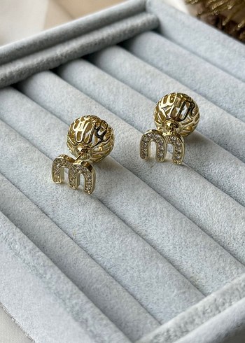 Miu Miu Gold renk miu miu model top küpe