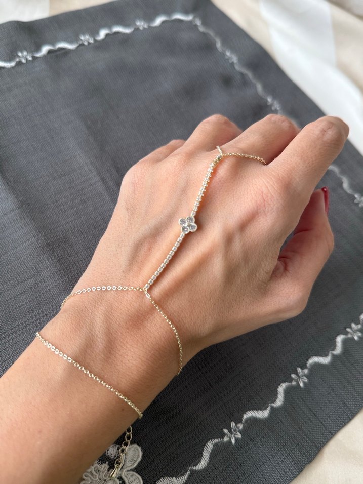 Zarif zincir taşlı yonca şahmeran - Görsel 4