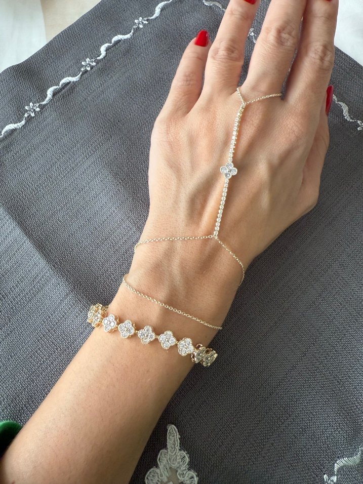 Zarif zincir taşlı yonca şahmeran - Görsel 2