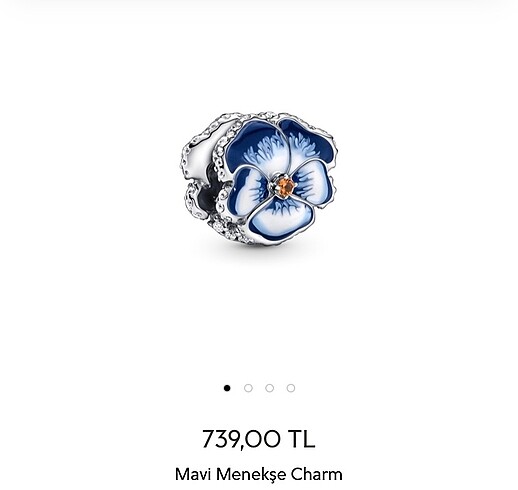 Mavi menekşe charm