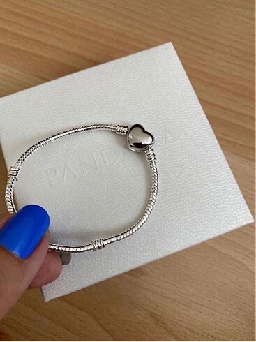 Beden Taşlı kalp klipsli pandora model bileklik