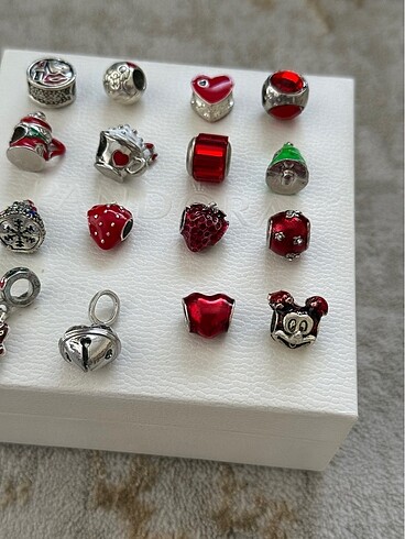 Beden çeşitli Renk Yılbaşı pandora model charm
