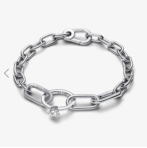 Pandora Pandora me tek taş ikili stil halkası charm