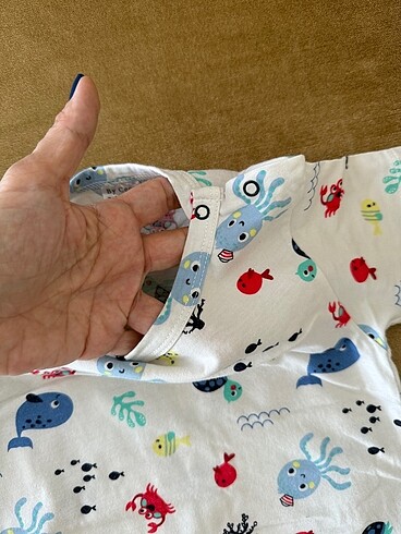 2 Yaş Beden Pamuklu kısa çıtçıtlı bebek tulum