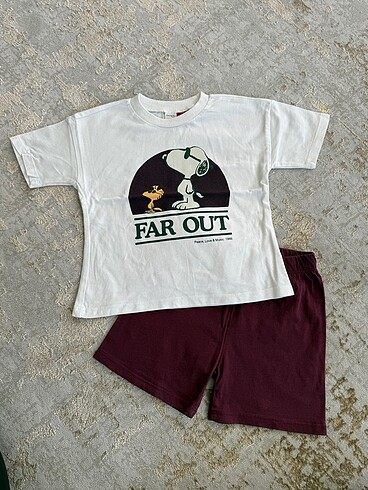 Snoopy alt üst şort takım